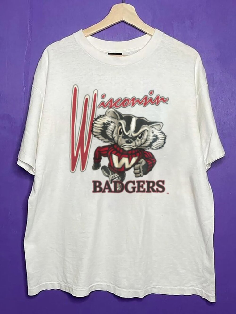 Vintage 90s University of Wisconsin Badgers Shirt, Retro Wisconsin Badgers Shirt